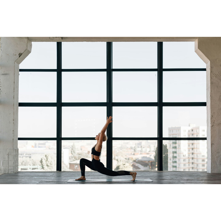 Yoga Mat with Strap, Black